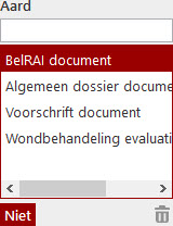 Filter alle documenten behalve Belrai