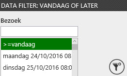 filter vanaf vandaag toegepast