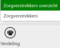 knop verdeling zorgverstrekkers overzicht