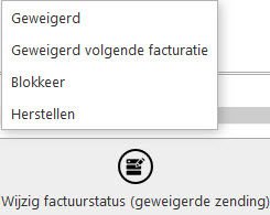 wijzig factuurstatus icoon