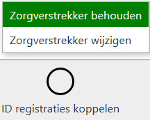 knoppen koppelen ID registratie