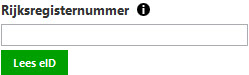 rijksregister met lees eID knop