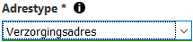 veld adrestype is verzorgignsadres