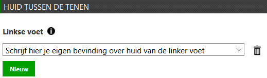 invulveld bij waarde andere