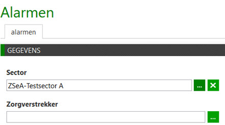 alarmen van sector A