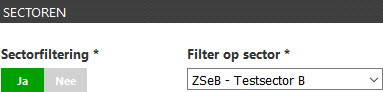 filter sector B aan