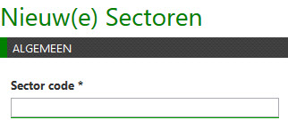 nieuwe sectoren