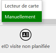 eID visite non planifiée manuellement